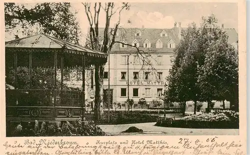 AK / Ansichtskarte  Bad_Niederbronn_Niederbronn-les-Bains_67_Bas-Rhin Kurplatz Hotel Matthis 