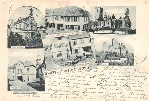 AK / Ansichtskarte  Heiligenstein_67_Bas-Rhin Gemeindehaus Wachthaus Gasthaus Brunnen Schloss Landsberg Truttenhausen Deutsche Reichspost 