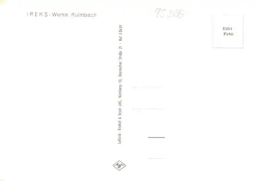 AK / Ansichtskarte 73873280 Kulmbach Ireks-Werke Kulmbach