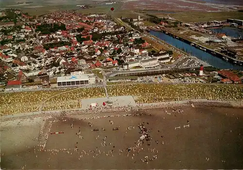 AK / Ansichtskarte  Buesum_Nordseebad Fliegeraufnahme mit Meerwasserschwimmbad Buesum_Nordseebad