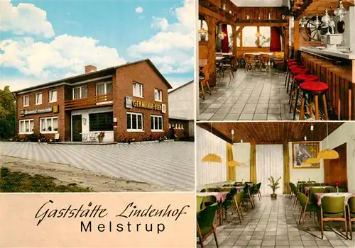 AK / Ansichtskarte 73873402 Melstrup Gaststaette Lindenhof Bar Gastraum Melstrup