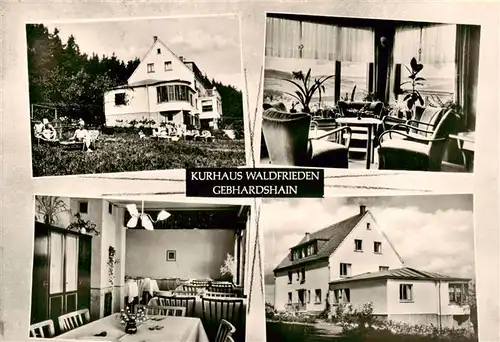 AK / Ansichtskarte 73873446 Gebhardshain Kurhaus Waldfrieden Gastraum Gebhardshain