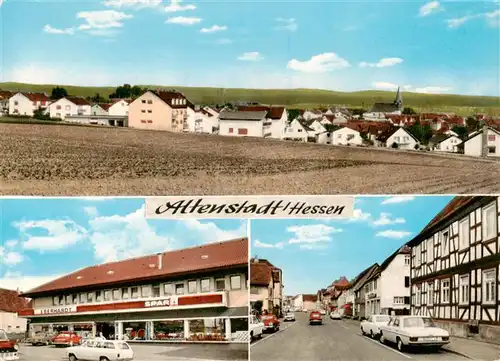 AK / Ansichtskarte 73873458 Altenstadt_Hessen Panorama Lebensmittel Geschaeft Strassenpartie Altenstadt_Hessen