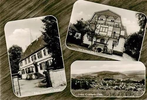 AK / Ansichtskarte  Fraenkisch-Crumbach Schloss Hof Schleiersbach Panorama Fraenkisch-Crumbach