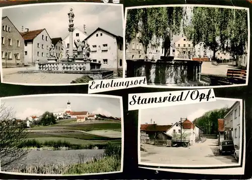 AK / Ansichtskarte  Stamsried Brunnen Ortspartien Panorama Stamsried