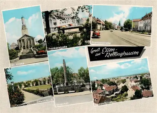 AK / Ansichtskarte  Rellinghausen_Essen Ev Kirche Frankenstrasse Gesamtansicht Ehrenmal Panorama 