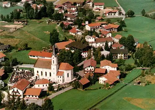 AK / Ansichtskarte  Prackenbach Kath Pfarrkirche St Georg Fliegeraufnahme Prackenbach