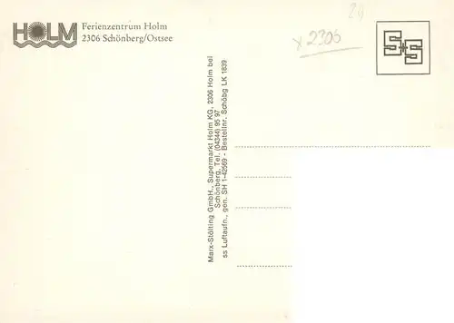 AK / Ansichtskarte  Schoenberg_Holstein Ferienzentrum Holm Fliegeraufnahme Schoenberg_Holstein