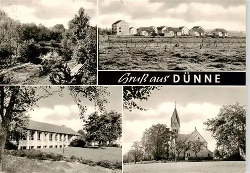 AK / Ansichtskarte  Duenne_Buende Panorama Schule Kirche 