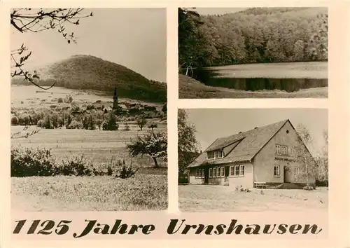 AK / Ansichtskarte  Urnshausen_Thueringen Panorama Teich Geschaeftshaus Philipp Mueller 