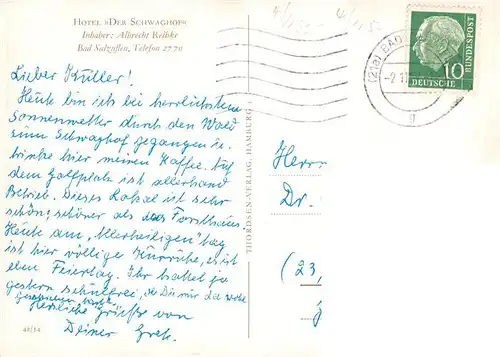 AK / Ansichtskarte  Bad_Salzuflen Hotel Der Schwaghof Gaststube Bad_Salzuflen