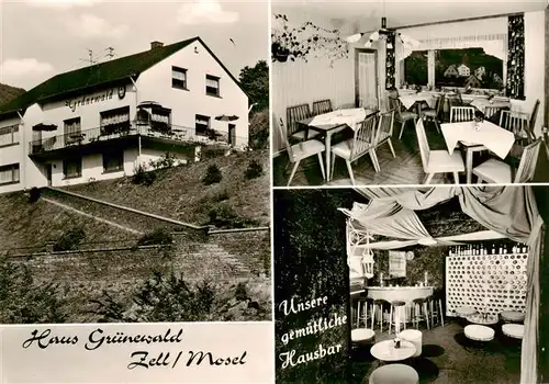 AK / Ansichtskarte  Zell_Mosel Haus Gruenewald Gastraeume Zell_Mosel