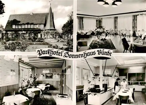 AK / Ansichtskarte  Buende__Westfalen Parkhotel Sonnenhaus Gastraeume Kueche 