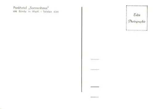 AK / Ansichtskarte  Buende__Westfalen Parkhotel Sonnenhaus Gastraeume Kueche 