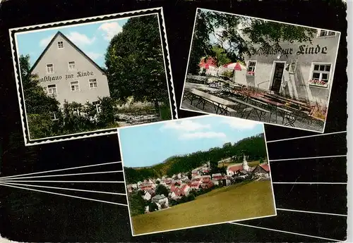 AK / Ansichtskarte  Obertrubach Gasthaus zur Linde Gartenwirtschaft Panorama Obertrubach