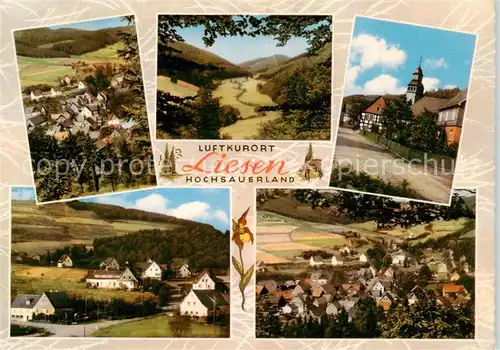 AK / Ansichtskarte  Liesen_Hallenberg_Hochsauerland Teilansichten Panorama 