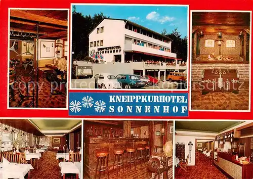 AK / Ansichtskarte 73873603 Bad_Marienberg Kneippkurhotel Sonnenhof Gastraeume Bar Teilansichten Bad_Marienberg