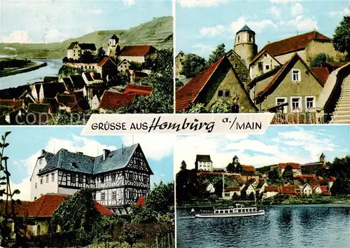 AK / Ansichtskarte 73873622 Homburg_Main Mainpartien Schloss Fachwerkhaus Homburg Main