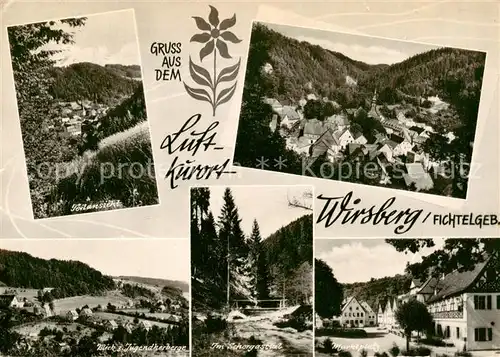 AK / Ansichtskarte  Wirsberg Teilansicht Panorama Blick zur Jugendherberge Im Schorgasttal Marktplatz Wirsberg