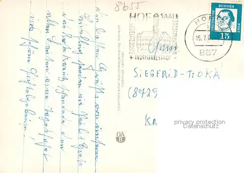 AK / Ansichtskarte  Wirsberg Teilansicht Panorama Blick zur Jugendherberge Im Schorgasttal Marktplatz Wirsberg