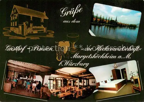 AK / Ansichtskarte 73873654 Margetshoechheim Cafe Pension zur Heckenwirtschaft Gastraeume Zimmer Margetshoechheim