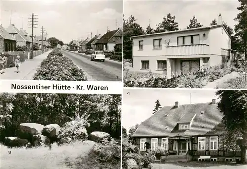 AK / Ansichtskarte  Nossentiner_Huette Dorfstrasse Forsthaus Huenengrab Nossentiner Huette