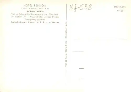 AK / Ansichtskarte  Langenwang_Fischen_Oberstdorf Hotel Pension Klause 