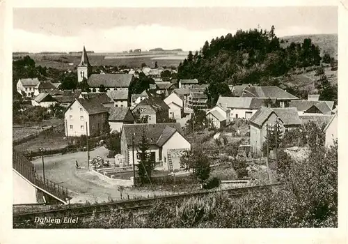 AK / Ansichtskarte  Dahlem_Eifel Ortsansicht mit Kirche Dahlem_Eifel