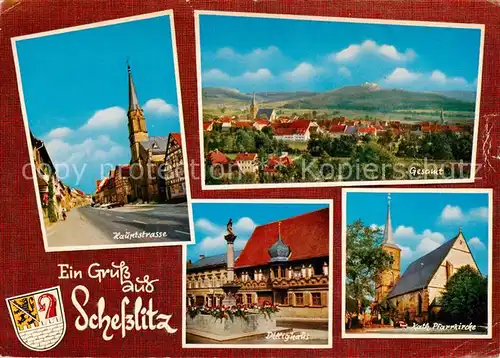 AK / Ansichtskarte  Schesslitz Hauptstrasse Panorama Dillighaus Kath Pfarrkirche Schesslitz