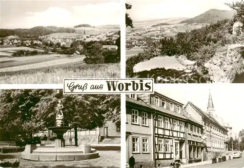 AK / Ansichtskarte  Worbis_Eichsfeld Panorama Blick vom Kanstein Krengeljaeger Ernst Thaelmann Strasse 