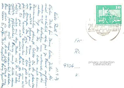 AK / Ansichtskarte  Frankfurt_Oder Oderpromenade Karls Marx Strasse Kirche Frankfurt Oder