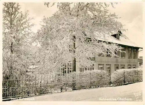 AK / Ansichtskarte  Hahnenklee-Bockswiese_Harz Fremdenheim Haus Kohlrausch im Winter Hahnenklee-Bockswiese