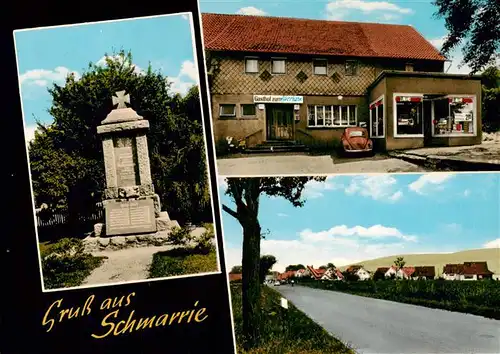 AK / Ansichtskarte  Schmarrie Gastwirtschaft Gemischtwaren Denkmal Landstrasse Schmarrie