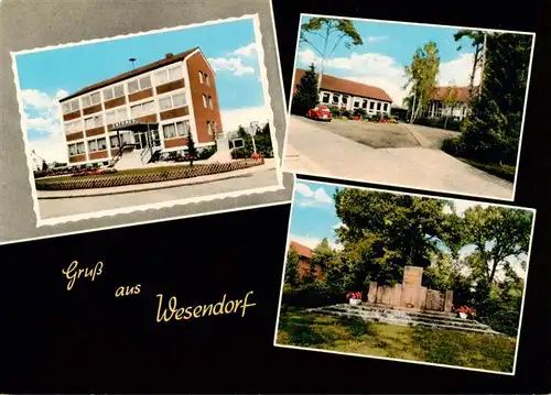 AK / Ansichtskarte  Wesendorf_Niedersachsen Rathaus Gedenkstaette Wesendorf Niedersachsen