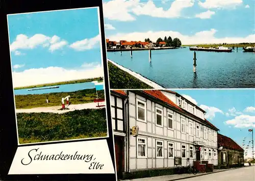 AK / Ansichtskarte  Schnackenburg Hotel Deutsches Haus Partie an der Elbe Schnackenburg