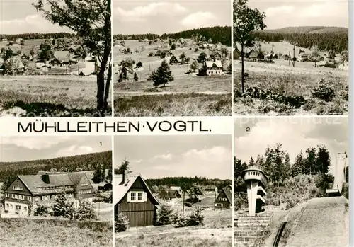 AK / Ansichtskarte  Muehlleiten_Vogtland Panorama HO Hotel Buschhaus Grosse Aschbergschanze Muehlleiten_Vogtland