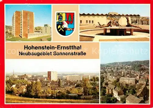 AK / Ansichtskarte  Hohenstein-Ernstthal Neubaugebiete Sonnenstrasse Panorama Plastik Hohenstein-Ernstthal