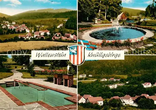 AK / Ansichtskarte 73874003 Wallenstein Panorama Schwimmbad Wassertretanlage Wallenstein