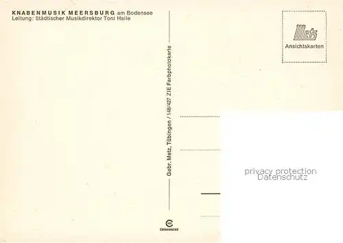 AK / Ansichtskarte  Meersburg_Bodensee Knabenmusik Meersburg Burg Meersburg Bodensee