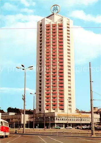 AK / Ansichtskarte  Leipzig Wohnhochhaus Wintergartenstrasse mit Restaurant Stadt Dresden Leipzig