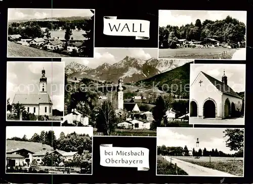 AK / Ansichtskarte 73874044 Wall_Miesbach Panorama Kirchen Teilansichten 