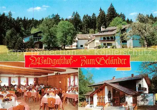 AK / Ansichtskarte  Gelaender_Eichstaett_Oberbayern Waldgasthof Zum Gelaender Gastraum  