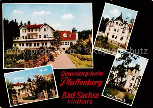 AK / Ansichtskarte  Bad_Sachsa_Harz Haus Buchenried Genesungsheim Pfaffenberg Haus Tanneck Bad_Sachsa_Harz