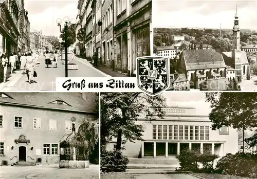 AK / Ansichtskarte  Zittau Bautzner Strasse Klosterkirche Stadtmuseum Gerhart Hauptmann Theater Zittau