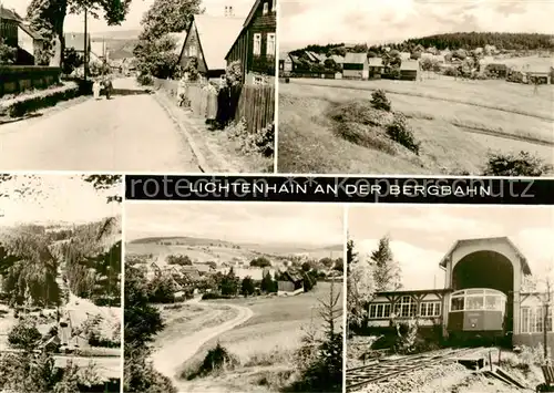 AK / Ansichtskarte  Lichtenhain_Bergbahn Dorfstrasse Panorama Bergbahn Lichtenhain Bergbahn