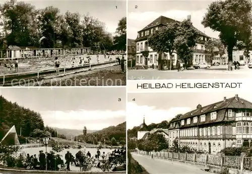 AK / Ansichtskarte 73874164 Heiligenstadt_Eichsfeld Schwimmbad Rathaus Naherholungszentrum Neun Brunnen Feierabentheim Heiliger Geist Heiligenstadt_Eichsfeld