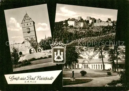 AK / Ansichtskarte 73874181 Bad_Neustadt Stadttor Schloss Kurhaus Bad_Neustadt