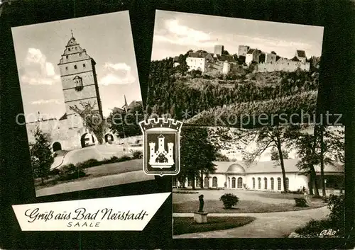 AK / Ansichtskarte  Bad_Neustadt Stadttor Schloss Kurhaus Bad_Neustadt