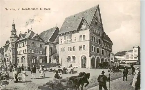 AK / Ansichtskarte  Nordhausen__Harz Markttag 