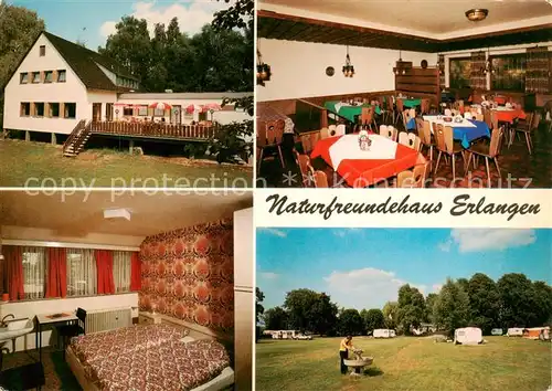 AK / Ansichtskarte  Erlangen Naturfreundehaus Gastraum Zimmer Campingplatz Erlangen